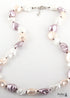 Boho Necklace, RH Big Pearl Shell White Pink Necklaces
